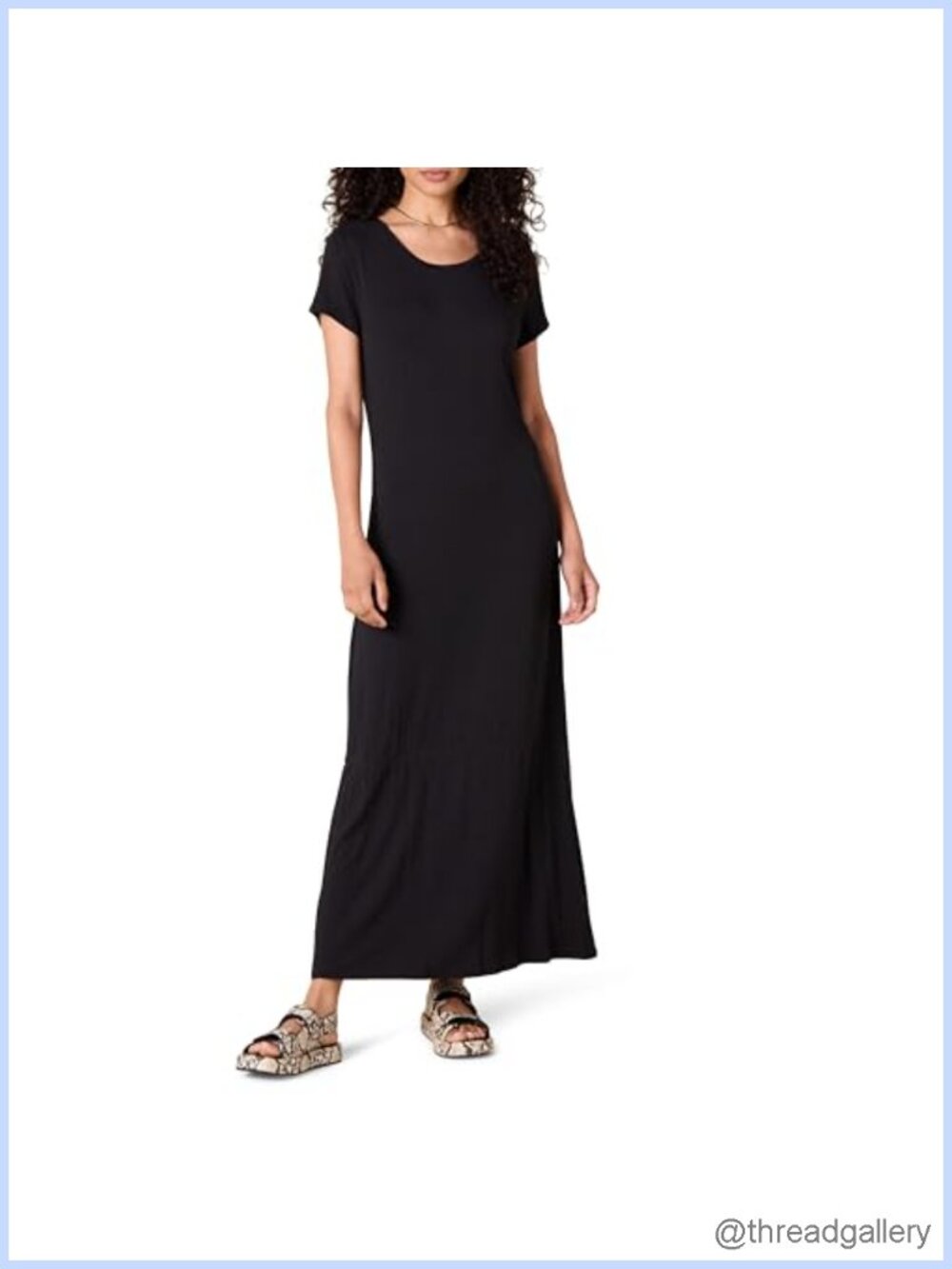 Women's Short Sleeve Maxi Dress Rayon Stretch Jersey Casual